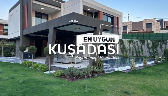 Kuşadası'nda Asansörlü Özel Havuzlu Hamam Saunalı Müstakil Villa