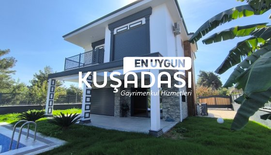 KUŞADASINDA SATILIK ÖZEL PARSEL İÇİNDE TEK MÜSTAKİL ÖZEL HAVUZLU VİLLA